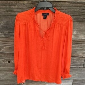 RACHEL Rachel Roy Orange Blouse Size Large